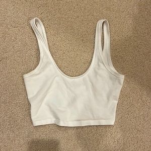 Free People x FP Movement Cropped White Athletic Tank